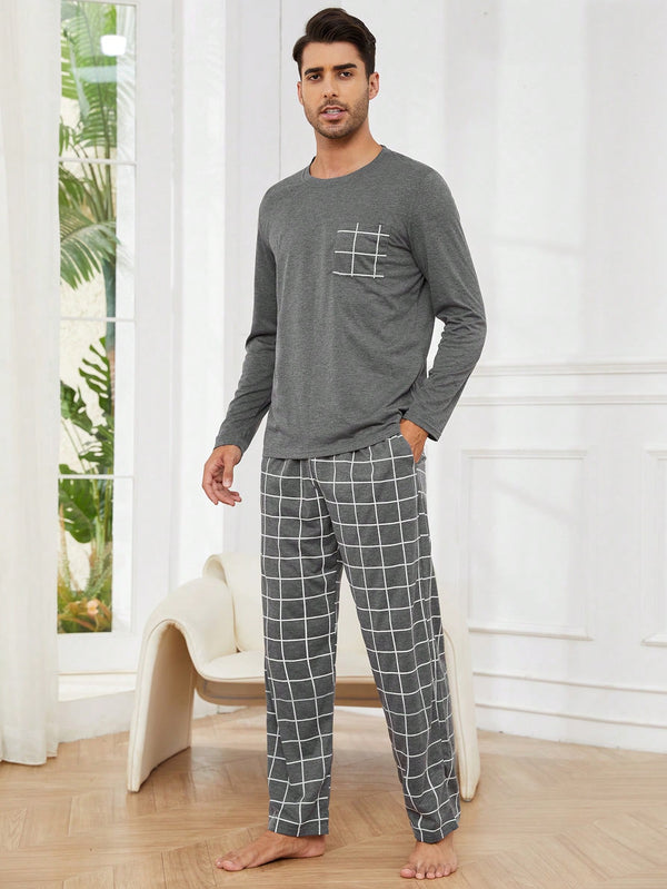 Pijama Longo Masculino Quadriculado - Niterói